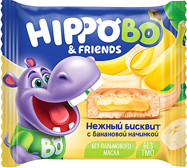 Бисквитное пирожное HippoBo банан 32г